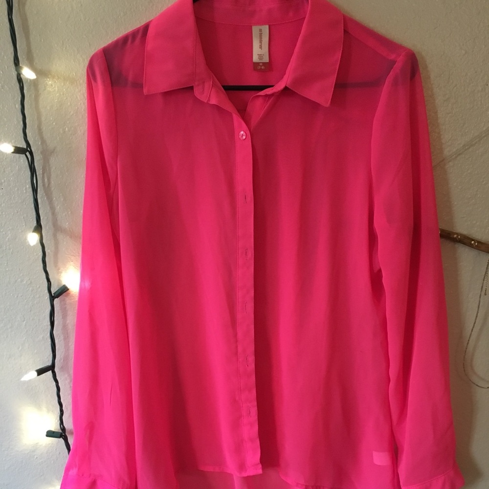 💖Hot Pink Sheer Blouse💖